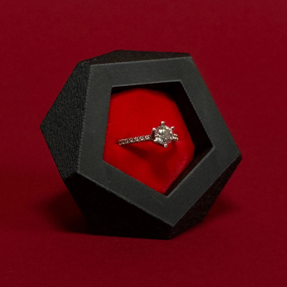 Engagement ring box black by mads 3d prints