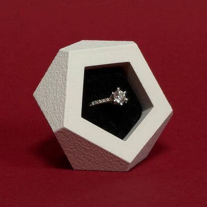 Engagement ring box white