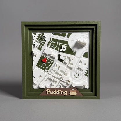 Location 3D printed map by Mads 3d Prints